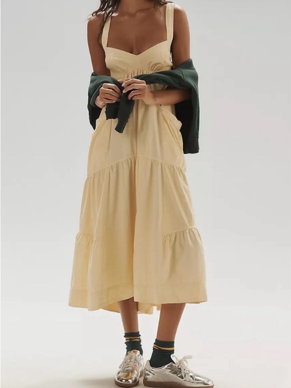 Anthropologie Daily Praxtice Top Tier Maxi Dress